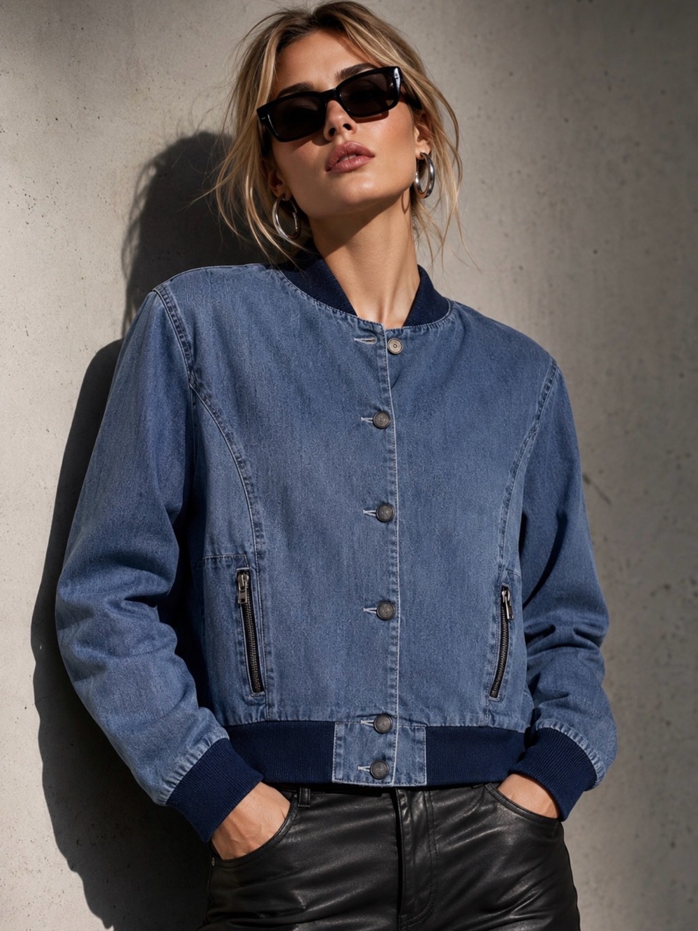 Hidden Jeans Los Angeles Women’s Ribbed Bomber Jacket
